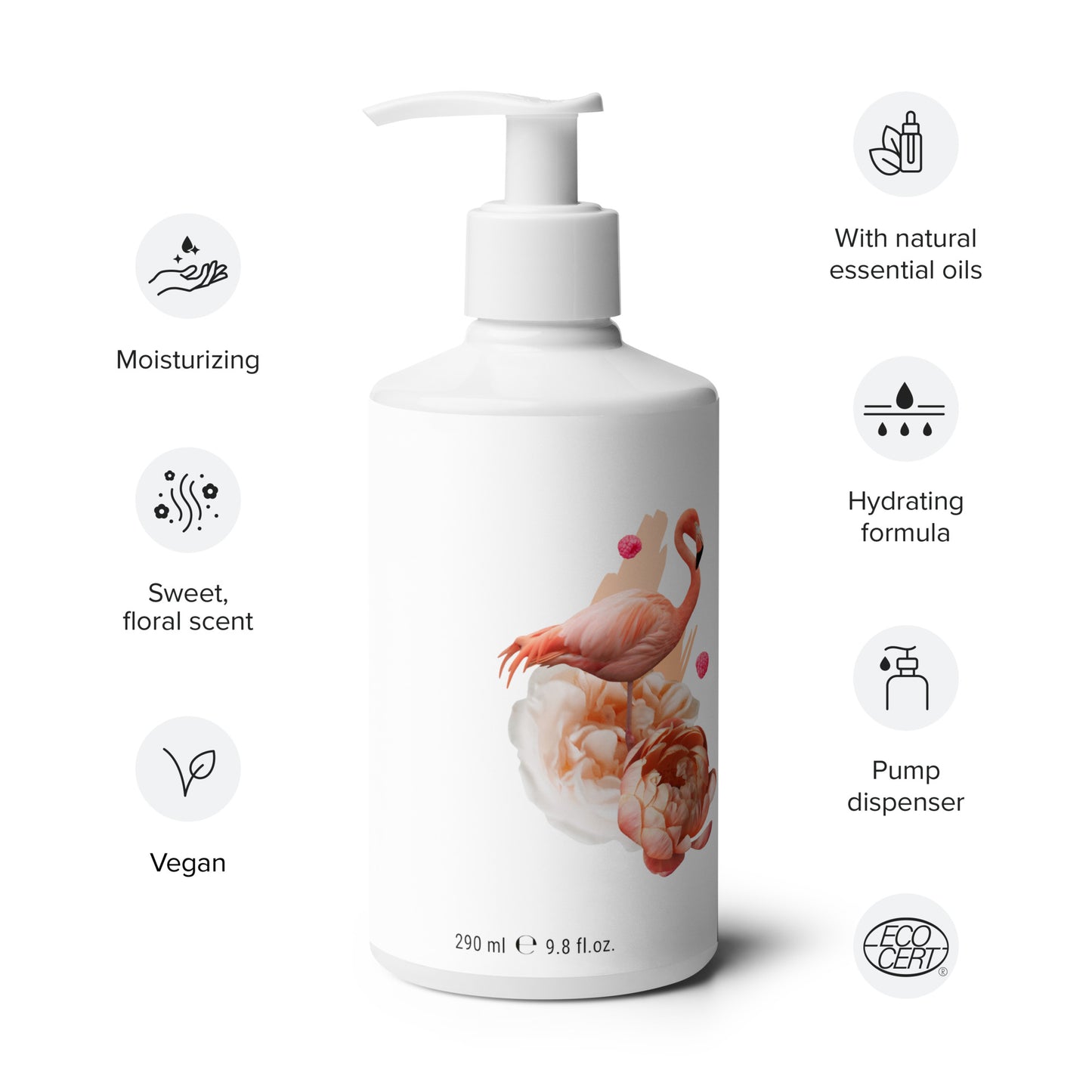 Floral hand & body lotion bird