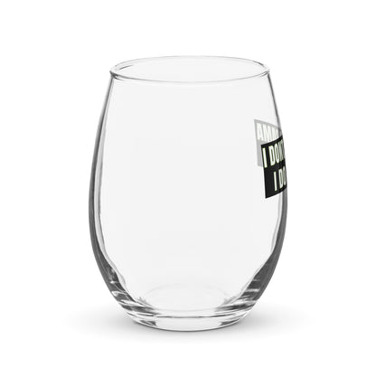 Stemless wine glass