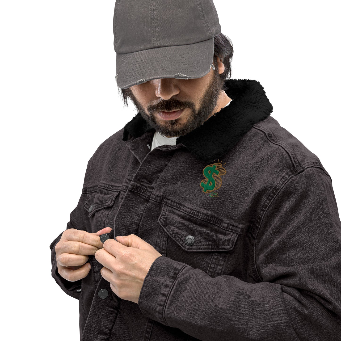 Unisex denim sherpa jacket