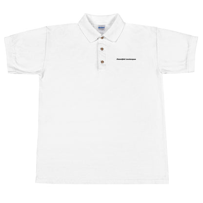 Embroidered Polo Shirt landscapes clothing