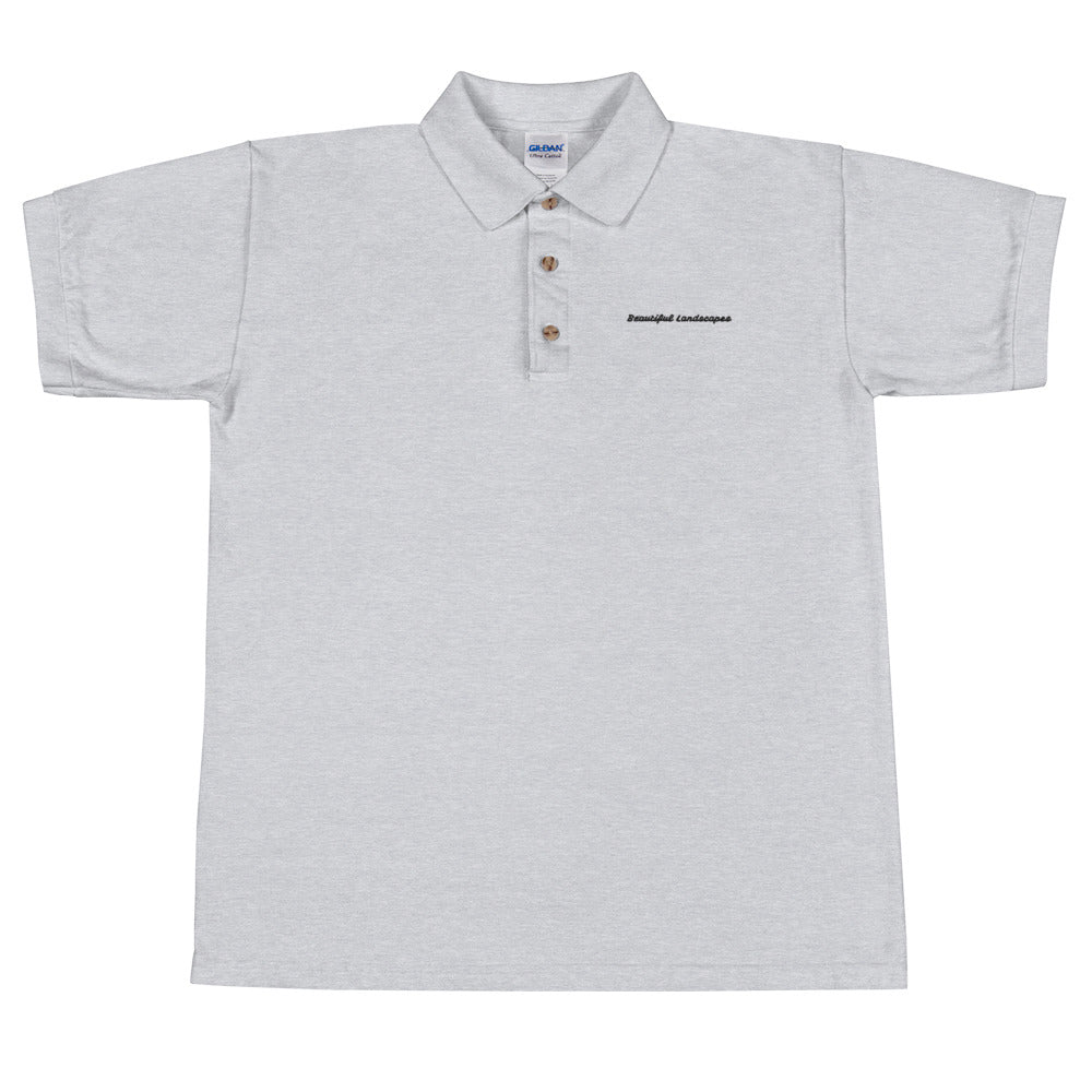 Embroidered Polo Shirt landscapes clothing