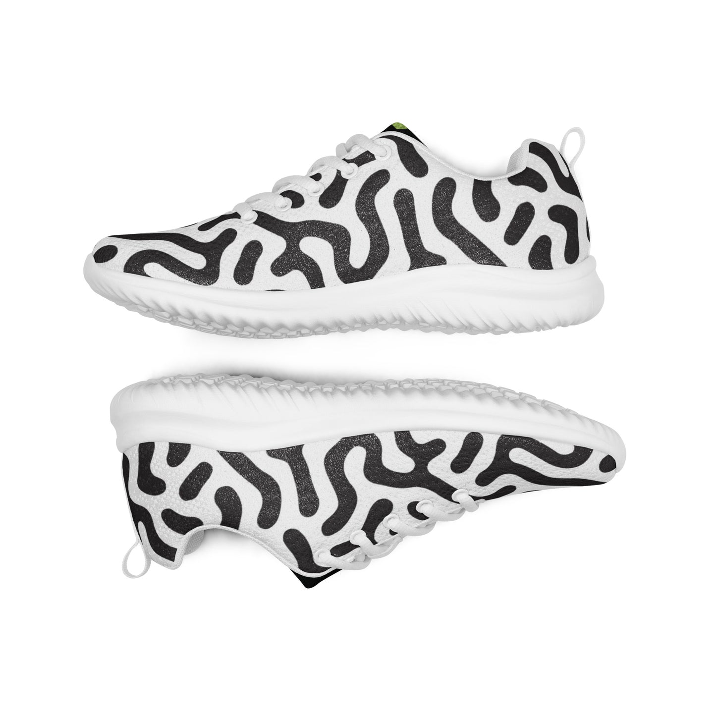 Women’s athletic shoes zebra green tiger